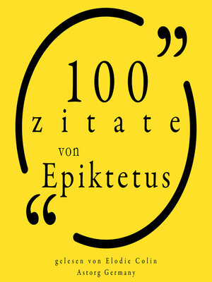 cover image of 100 Zitate aus Epictetus